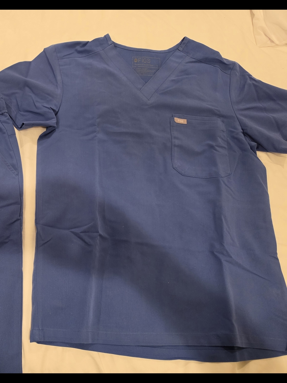 Figs V-Neck Scrub Top And Jogger Pants in Blue